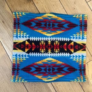 Pendleton necktube, one size. Turquoise, red, black, yellow, orange.